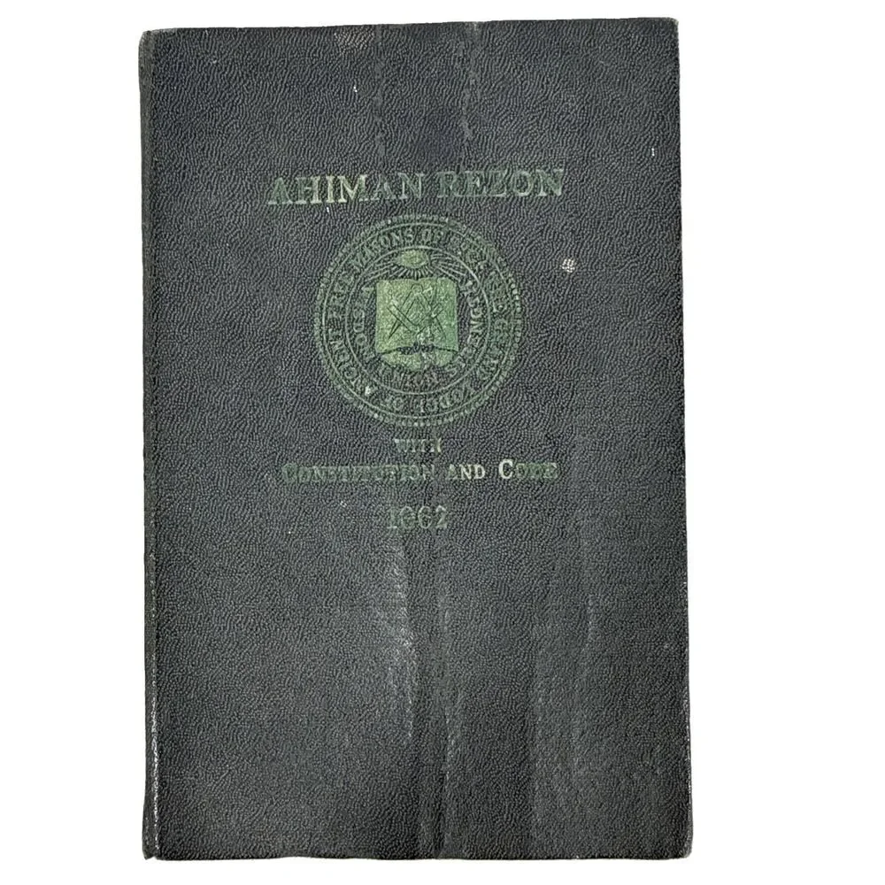 Vintage Ahiman Rezon 1962 Grand Lodge Ancient Free Masons of South Carolina